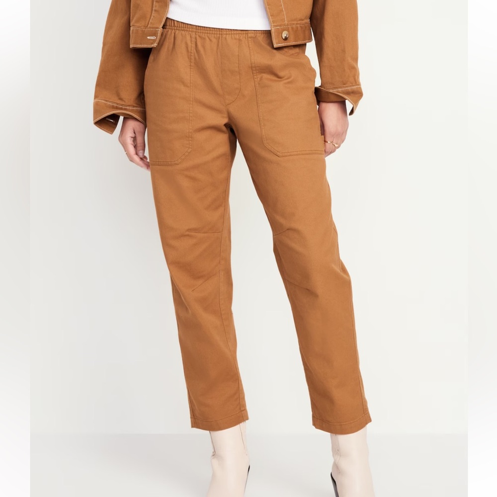 Old Navy High Waisted Pulla Utility Pants Size L Petite in “Sly Fox”